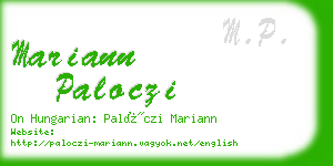 mariann paloczi business card